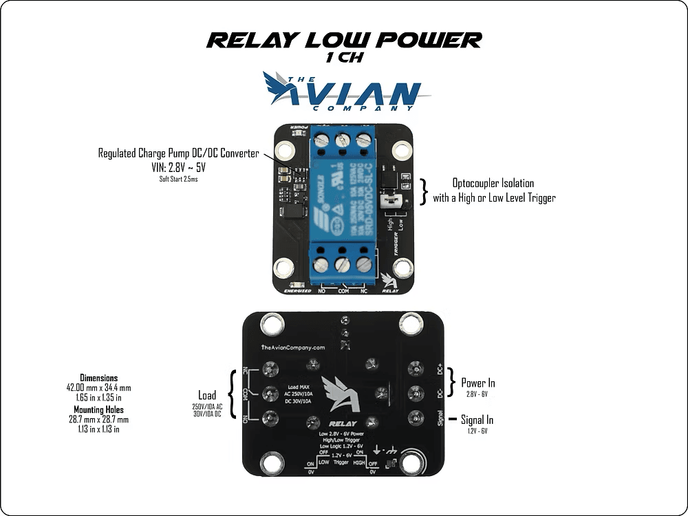 1 Ch Low Power/Logic Relay Module thumbnail 2